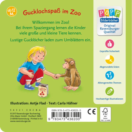 Ravensburger 43620 Mein Zoo Gucklochbuch Pappbilderbuch unter 5 Euro