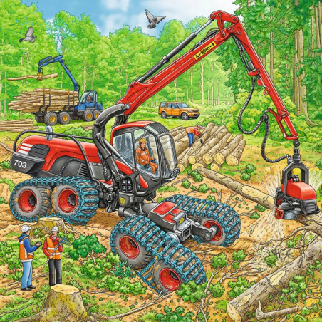 Ravensburger 080120 Kinderpuzzle Große Maschinen 3 x 49 Teile Ravensburger 080120 Kinderpuzzle Große Maschinen 3 x 49 Teile