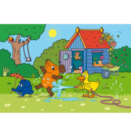 Schmidt Spiele Kinderpuzzle Viel Spaß mit der Maus, 3x48 Teile