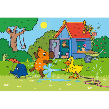 Schmidt Spiele Kinderpuzzle Viel Spaß mit der Maus, 3x48 Teile