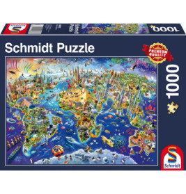 Schmidt Spiele Puzzle Standard 1.000 Teile, Entdecke unsere Welt