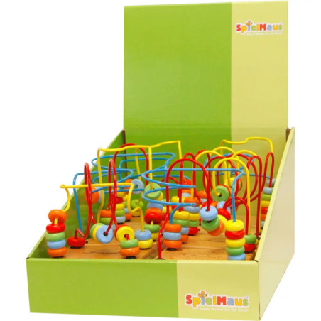 SpielMaus Holz Motorikschleife klein, 12 cm, sortiert SpielMaus Holz Motorikschleife klein, 12 cm, sortiert