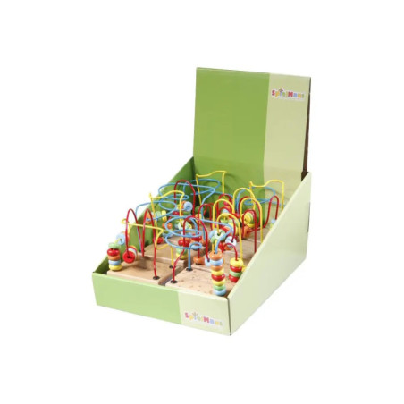 SpielMaus Holz Motorikschleife klein, 12 cm, sortiert