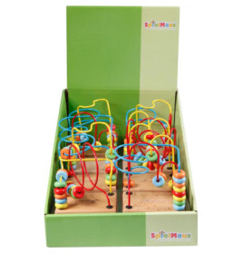 SpielMaus Holz Motorikschleife klein, 12 cm, sortiert