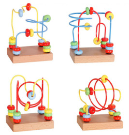 SpielMaus Holz Motorikschleife klein, 12 cm, sortiert