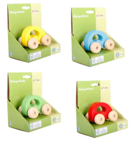 SpielMaus Holz Holzauto, 4-fach sortiert