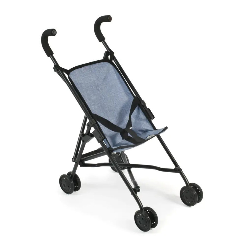 Leichter, blau-schwarzer Buggy mit vier Doppelrädern und Schaumgriffen, abgebildet ohne Inhalt. Leichter, blau-schwarzer Buggy mit vier Doppelrädern und Schaumgriffen, abgebildet ohne Inhalt.