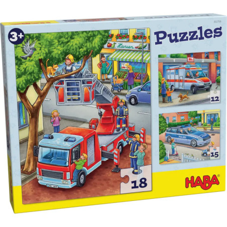 HABA Puzzles Polizei, Feuerwehr & Co.