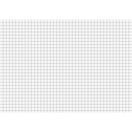 Weiße Millimeterpapierfläche mit gleichmäßig verteilten, feinen grauen Linien und kleinen Quadraten.