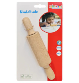SpielMaus Holz Nudelholz klein für Kinder, ca. 21 cm