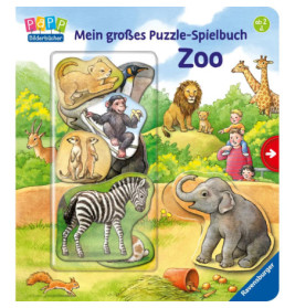 Ravenburger 43653 Mein großes Puzzle-Spielbuch: Zoo Pappbilderbuch über 10 Euro
