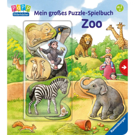 Ravenburger 43653 Mein großes Puzzle-Spielbuch: Zoo Pappbilderbuch über 10 Euro