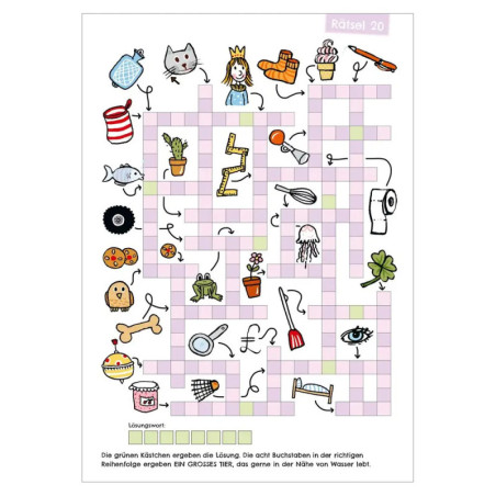 Kreuzworträtsel ab 7 Jahren (Rot/Schaf)