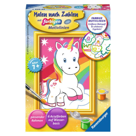 Ravenburger 29603 Malen nach Zahlen Süßes Einhorn Malen nach Zahlen Serie F