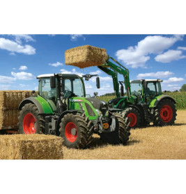Schmidt Spiele Puzzle Fendt 724 Vario, Fendt 716 Vario mit Frontlader Cargo 4x85, 100 Teile