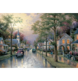 Schmidt Spiele Puzzle Thomas Kinkade Morgen in der kleinen Stadt 1000 Teile