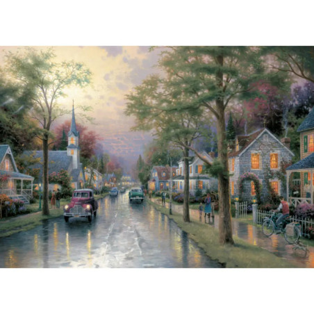 Schmidt Spiele Puzzle Thomas Kinkade Morgen in der kleinen Stadt 1000 Teile