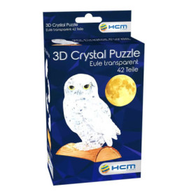 3D Crystal Puzzle - Eule Transparent 42 Teile