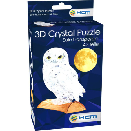 3D Crystal Puzzle - Eule Transparent 42 Teile