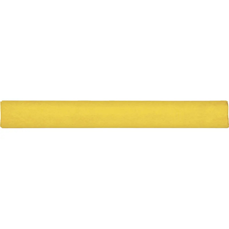 Gelbes, rechteckiges Kissen auf weißem Hintergrund.