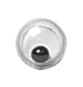 Wackelaugen, 5 mm, schwarz/weiss