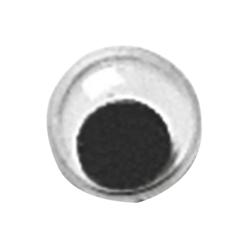 Wackelaugen, 7 mm, schwarz/weiss