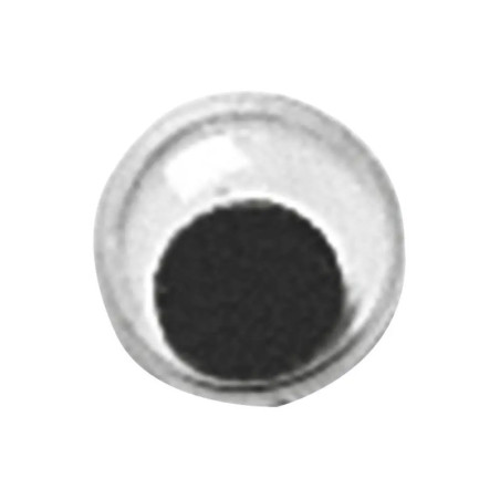 Wackelaugen, 7 mm, schwarz/weiss