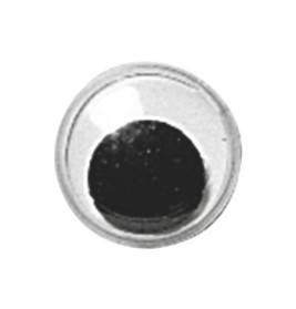 Wackelaugen, 10 mm, schwarz/weiss