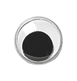 Wackelaugen, 14 mm, schwarz/weiss