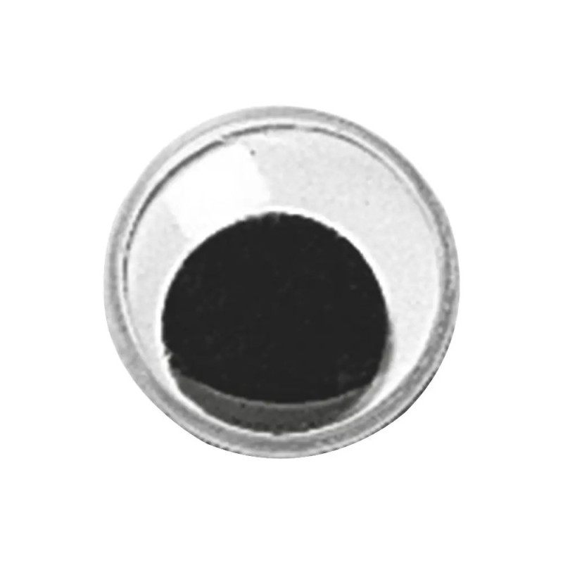 Wackelaugen, 14 mm, schwarz/weiss