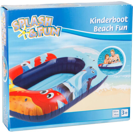 Splash & Fun Kinderboot mit buntem Meerestier-Design, für Kinder ab 3 Jahren.