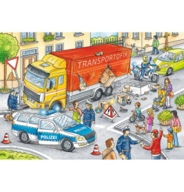 Ravensburger 078141Puzzle Polizei & Feuerwehr 2x24 Teile
