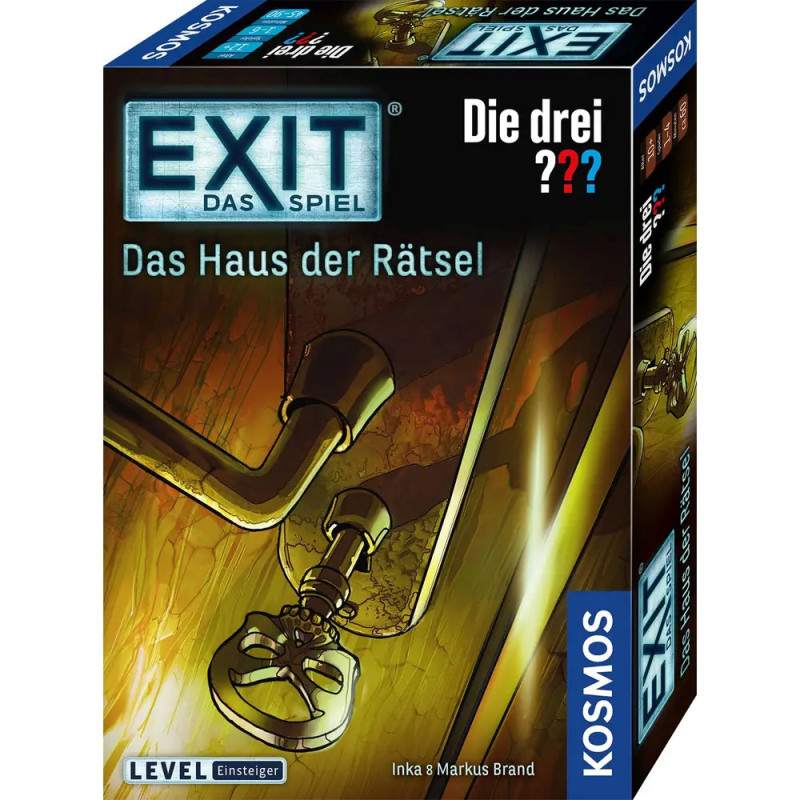 EXIT Das Spiel: Das Haus der Rätsel - Brettspielbox mit Schlüssel und Schloss auf dem Cover. EXIT Das Spiel: Das Haus der Rätsel - Brettspielbox mit Schlüssel und Schloss auf dem Cover.