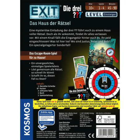 Kosmos EXIT - Die drei ??? - Das Haus der Rätse