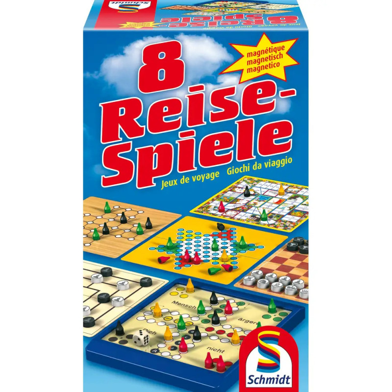 Schmidt Spiele 8 Reise-Spiele magnetisch