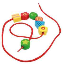 LENA® Große Holzfädelperlen