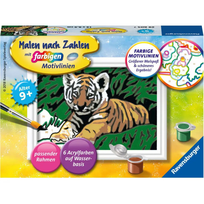 Ravenburger 29605 Malen nach Zahlen Süßer Tiger Malen nach Zahlen Serie F Ravenburger 29605 Malen nach Zahlen Süßer Tiger Malen nach Zahlen Serie F