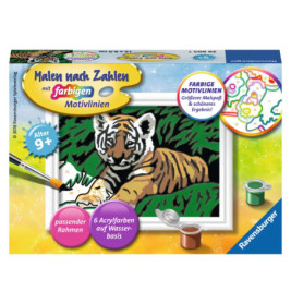 Ravenburger 29605 Malen nach Zahlen Süßer Tiger Malen nach Zahlen Serie F