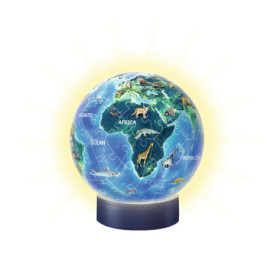 Ravensburger 118441 Puzzleball 3D Erde Nachtdesign, Nachtlicht 72 Teile