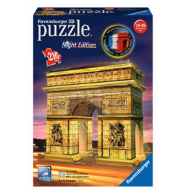 Ravensburger 125227 Puzzle 3D Triumphbogen bei Nacht 216 Teile