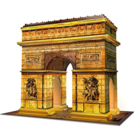 Ravensburger 125227 Puzzle 3D Triumphbogen bei Nacht 216 Teile