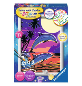 Ravenburger 27845 Malen nach Zahlen Delfine Malen nach Zahlen Sonderserie E