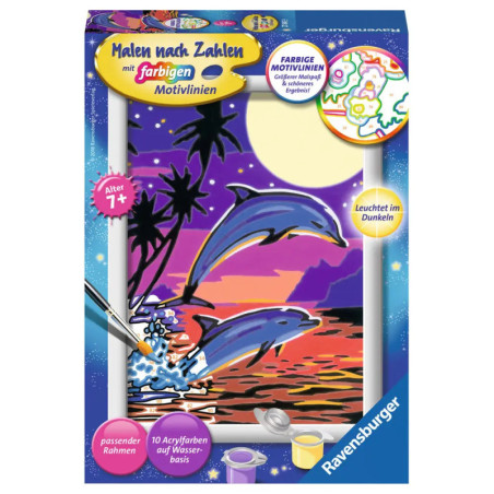 Ravenburger 27845 Malen nach Zahlen Delfine Malen nach Zahlen Sonderserie E