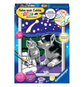 Ravenburger 27847 Malen nach Zahlen Hund und Katze Malen nach Zahlen Sonderserie E
