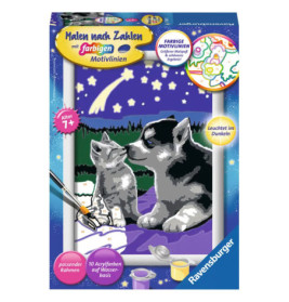 Ravenburger 27847 Malen nach Zahlen Hund und Katze Malen nach Zahlen Sonderserie E