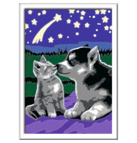 Ravenburger 27847 Malen nach Zahlen Hund und Katze Malen nach Zahlen Sonderserie E