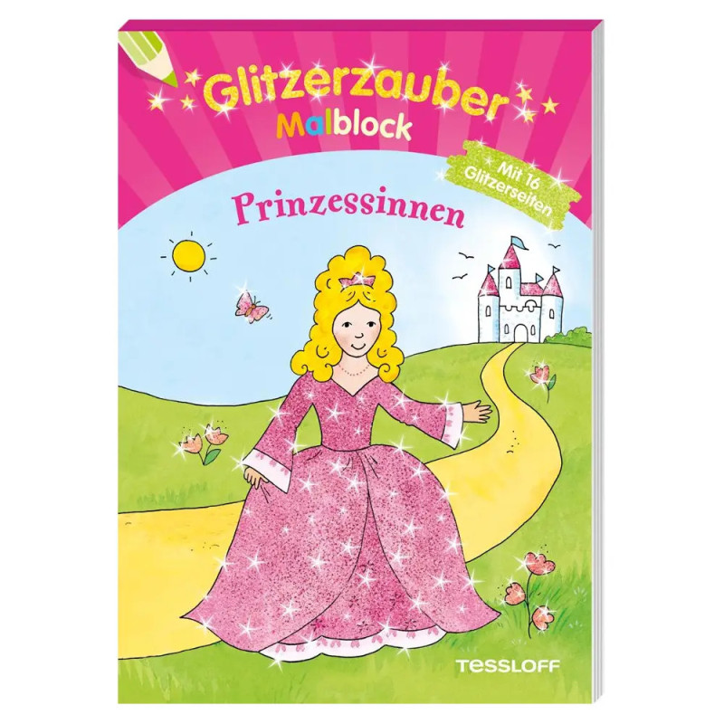 Glitzerzauber-Malblock. Prinzessinnen Glitzerzauber-Malblock. Prinzessinnen