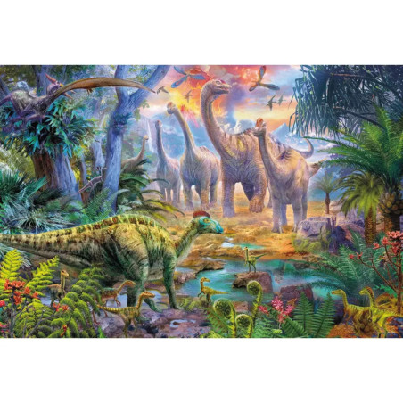 Puzzle-Box im Metallkoffer, Dinos, Puzzle-Box, 2x60, 2x100 Teile