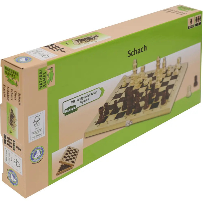 Natural Games Schachkassette hell, 29x29cm