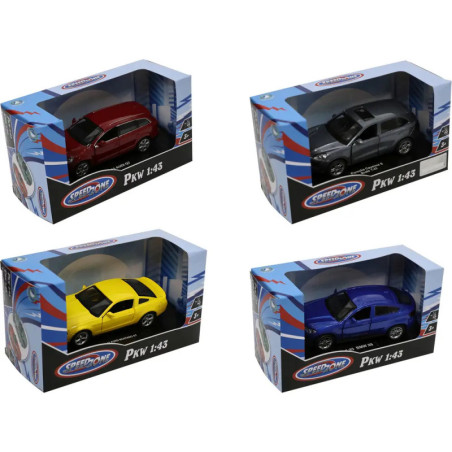 Speed Zone D/C Straßenfahrzeuge, 4-fach sortiert, 1:43, Rückzug Speed Zone D/C Straßenfahrzeuge, 4-fach sortiert, 1:43, Rückzug